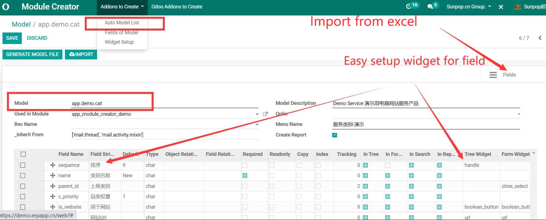 Auto coding Agile. odoo Module auto creator. Excel to odoo app