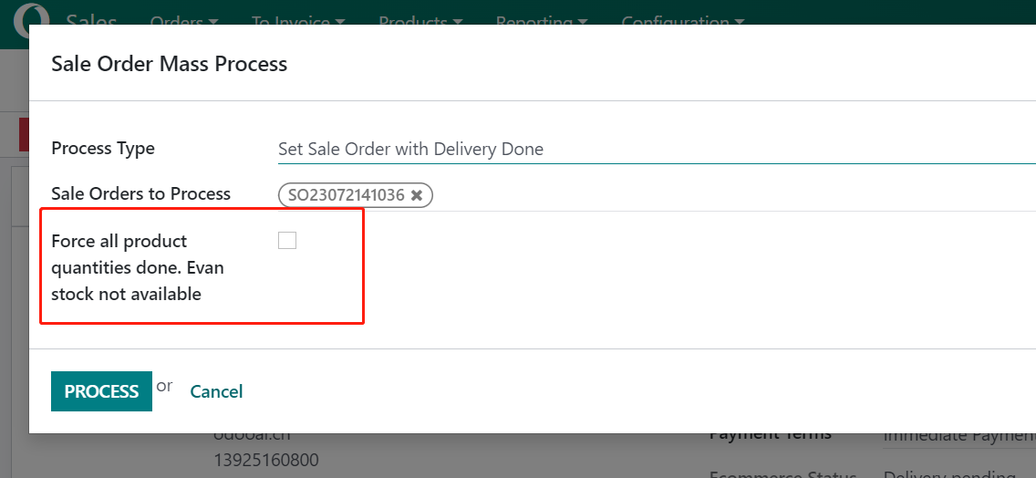 Sale Order Mass Process, Confirm, Delivery, Picking, Invoice, Payment, Cancel