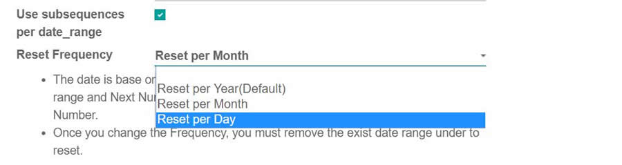 Sequence by month, day, year Auto Reset
