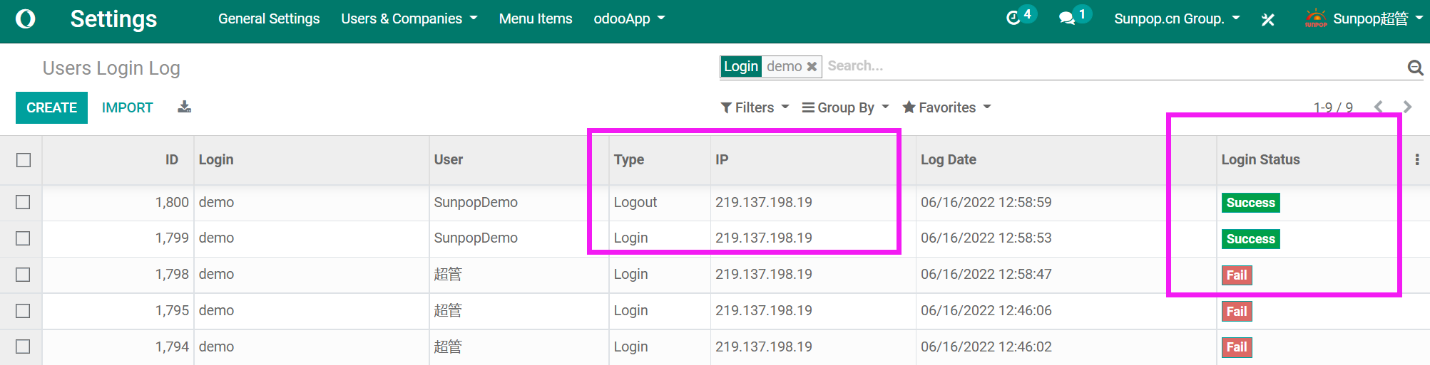 "User Login Logout Audit