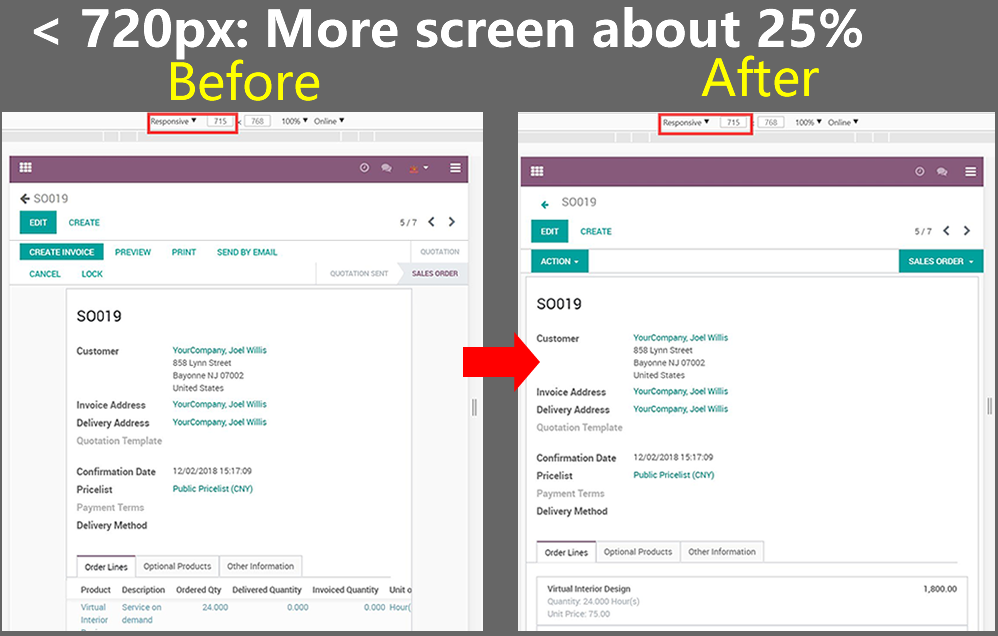 App Web Responsive Fullwidth(form view fullwidth)
