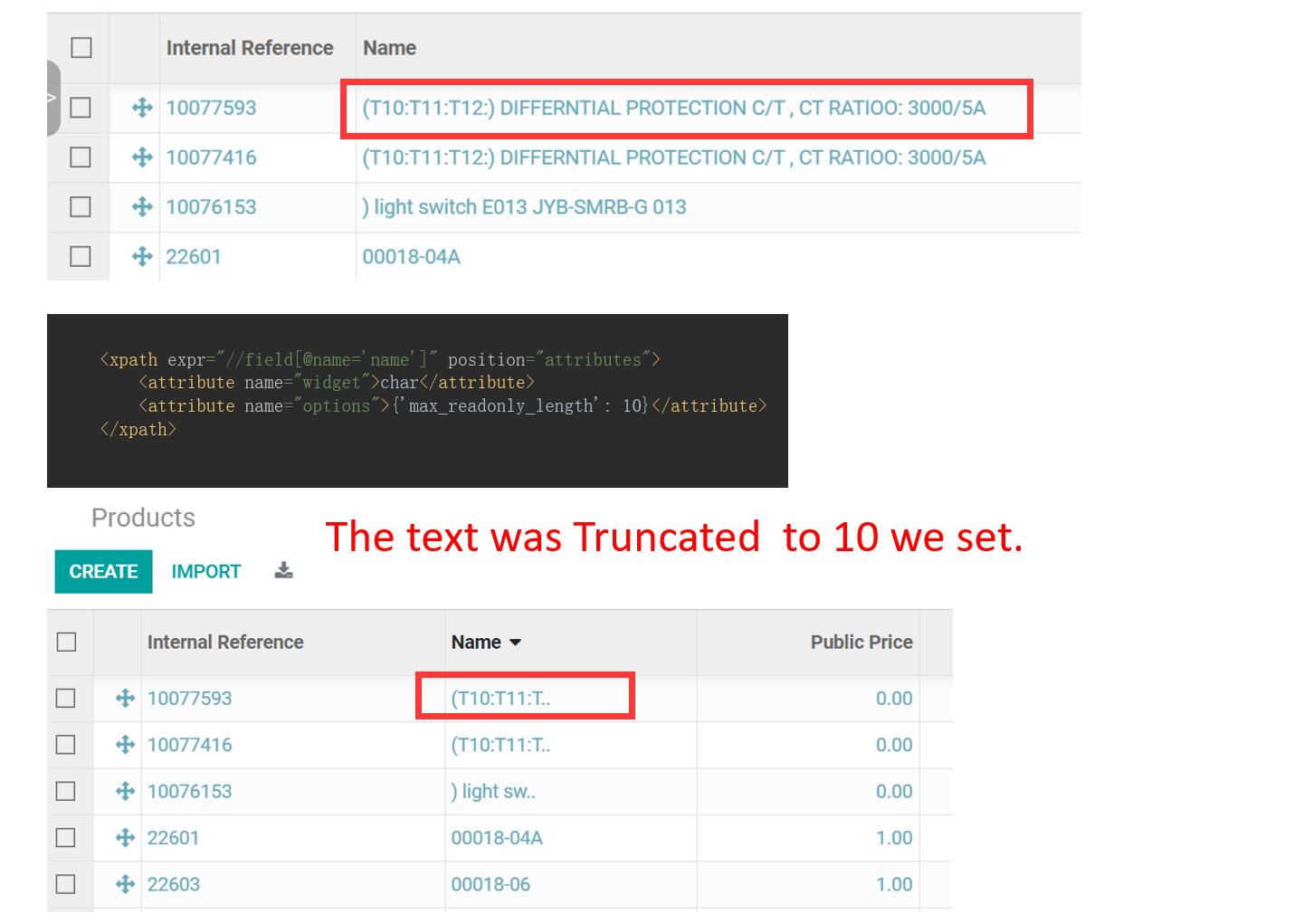 Char Length Limit, Char background color, M2o length Limit, base widget enhance