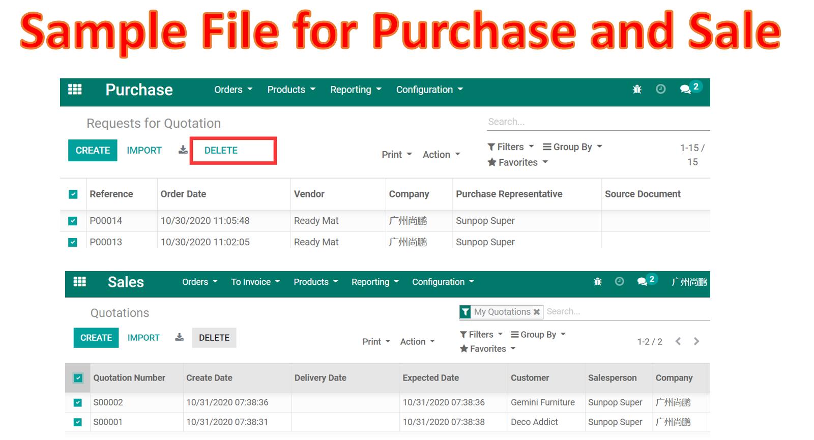 List Multi Action button, Easy multi operate