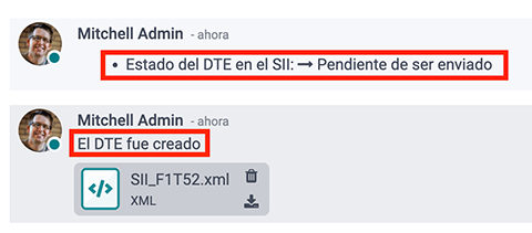 DTE Status in SII and creation of DTE/XML