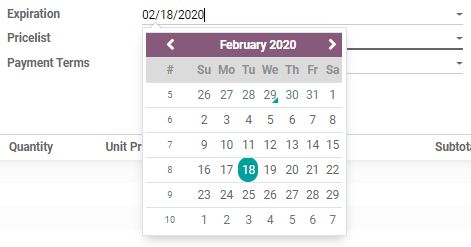 How to configure deadlines on Odoo Sales?