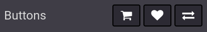 Feature buttons for add to cart, comparison list, and wishlist