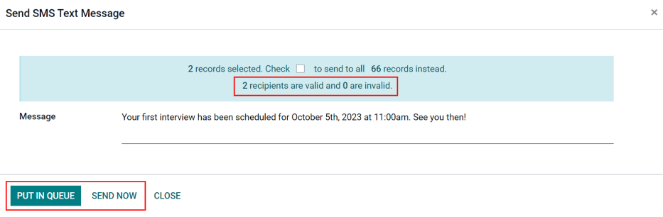 向会议参与者发送短信。