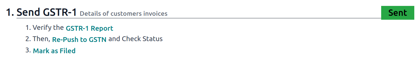 GSTR-1 Sent