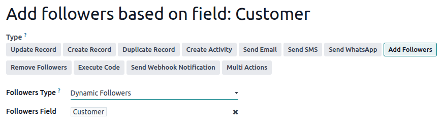 Adding the customer as a follower when project task set to in progress