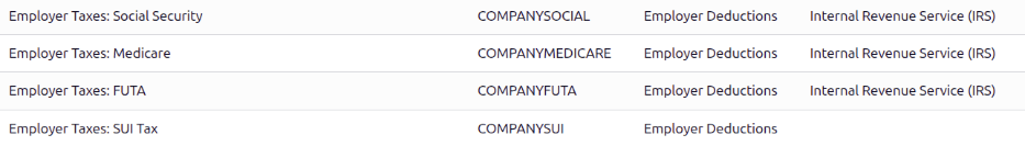 The employer deduction rules for the US localization.