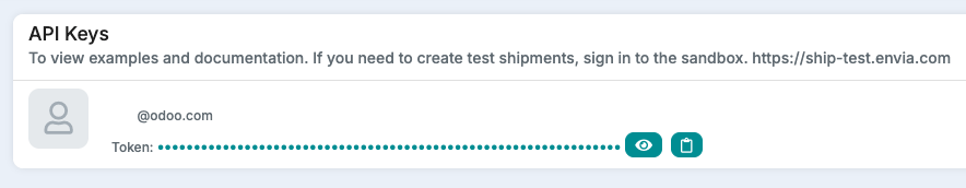 API Keys in Envia.com.