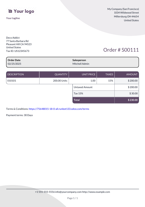 Bubble report layout sample