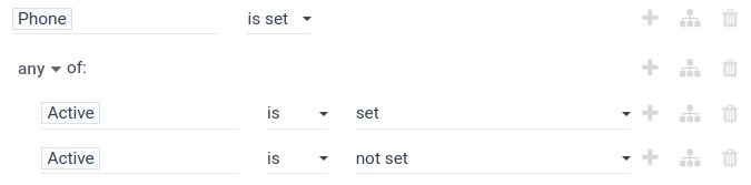 使用 “活跃” 在报告中包含活跃状态。