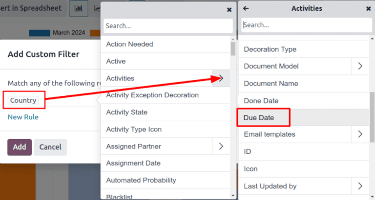 自定义筛选器弹窗，强调活动和到期日期选项。