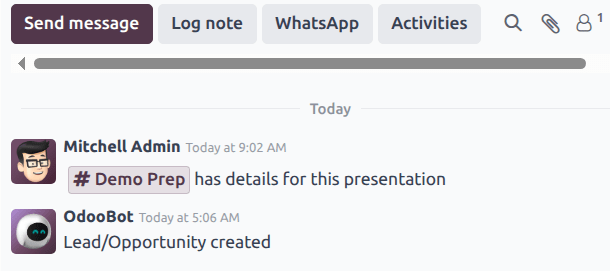 频道关联沟通栏。