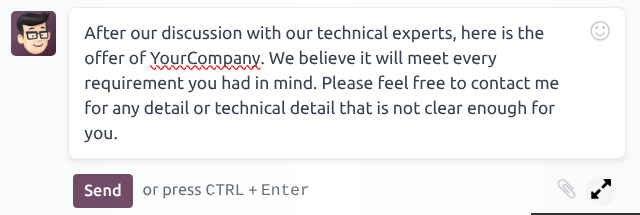 沟通栏聊天窗口，强调展开图标。