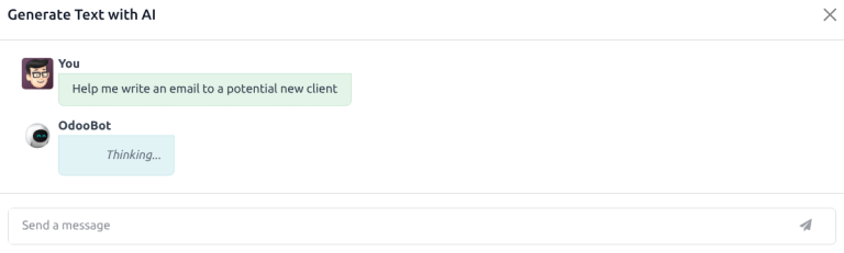 用 AI 弹出窗口生成文本。