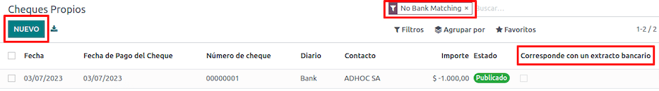 自有支票选单的整理及筛选方式。