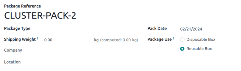创建新包裹表单。