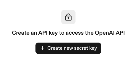 OpenAI 中的 API 密钥页面。