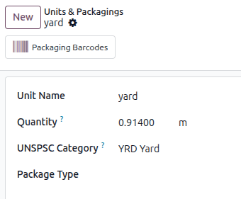 Specify a reference unit in the "Quantity" field.