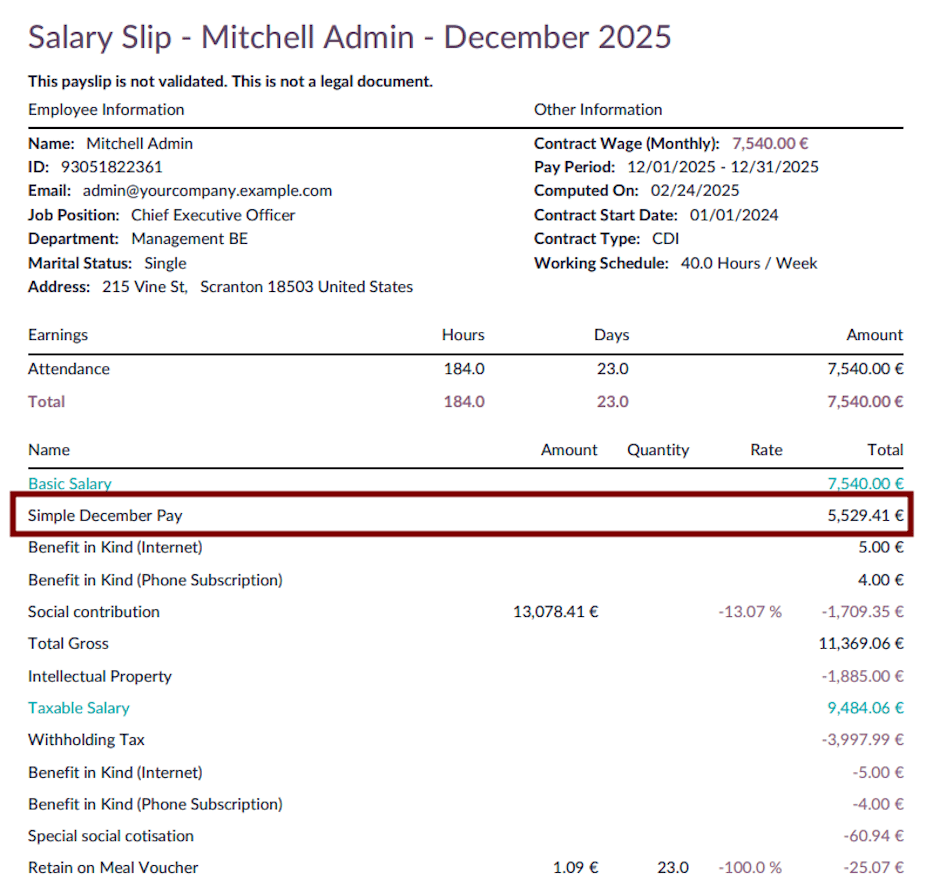 December Pay Simple.