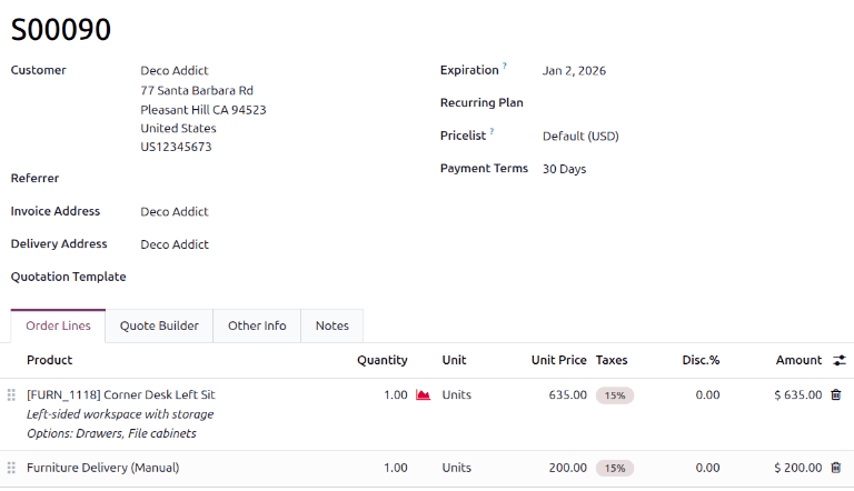 在销售订单行显示发货订单。