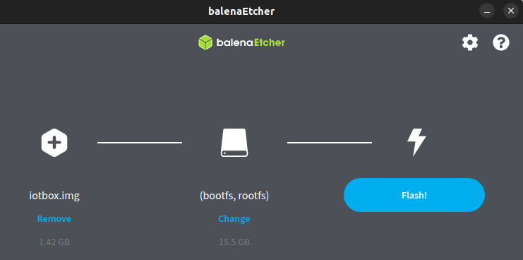 使用 balenaEtcher 烧录 SD 卡