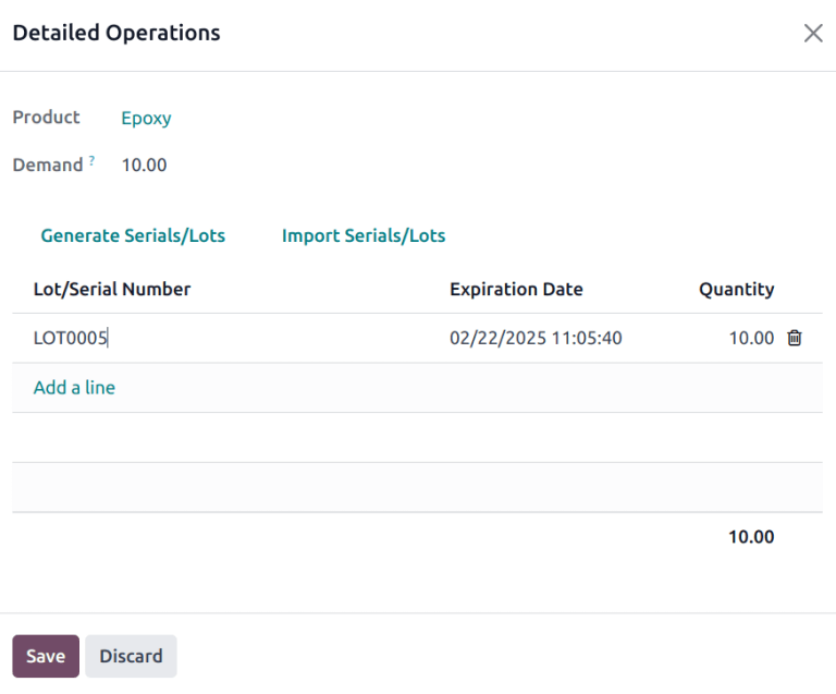 弹出详细操作，显示订购产品的有效期。
