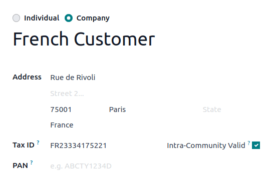联系人记录上的欧盟增值税指令验证复选框
