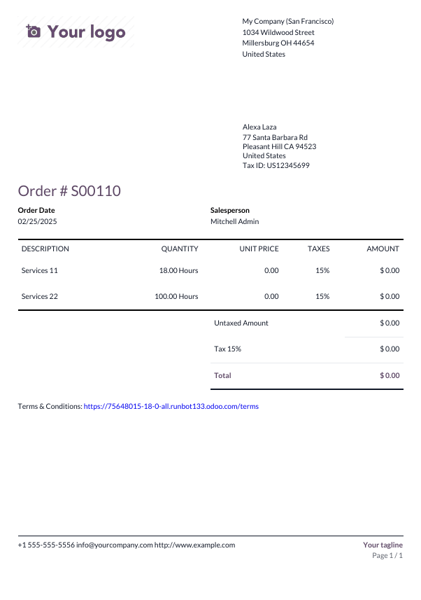 加粗报告布局示例