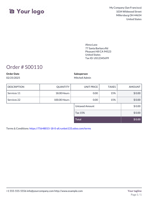 边框报告布局示例