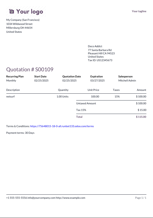 明亮报告布局示例