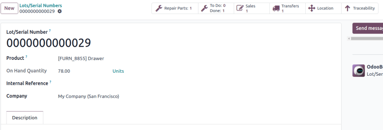 显示批号表格。