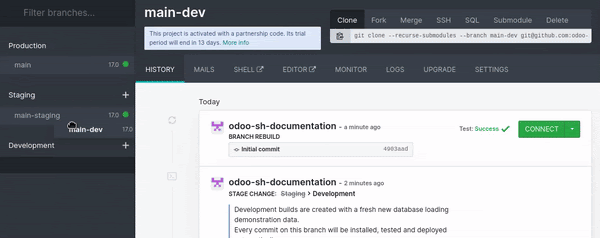 将开发分支合并到预发布分支