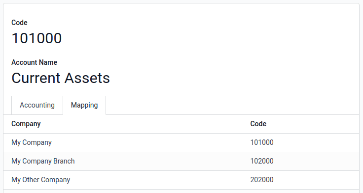 为不同公司分配不同映射代码。
