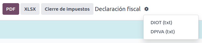 DIOT (TXT) 下载按钮。