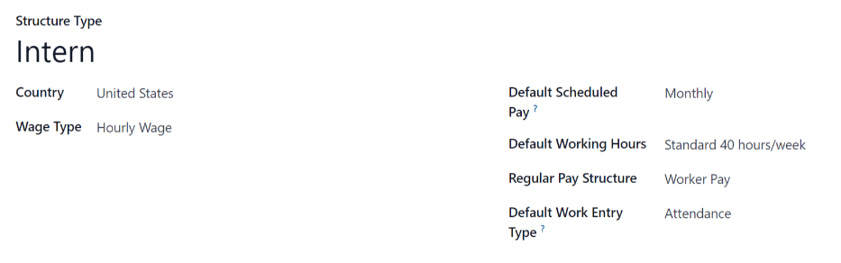 创建新结构类型时要填写的新结构类型表格。