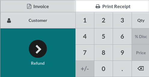 从后台打印收据的按钮