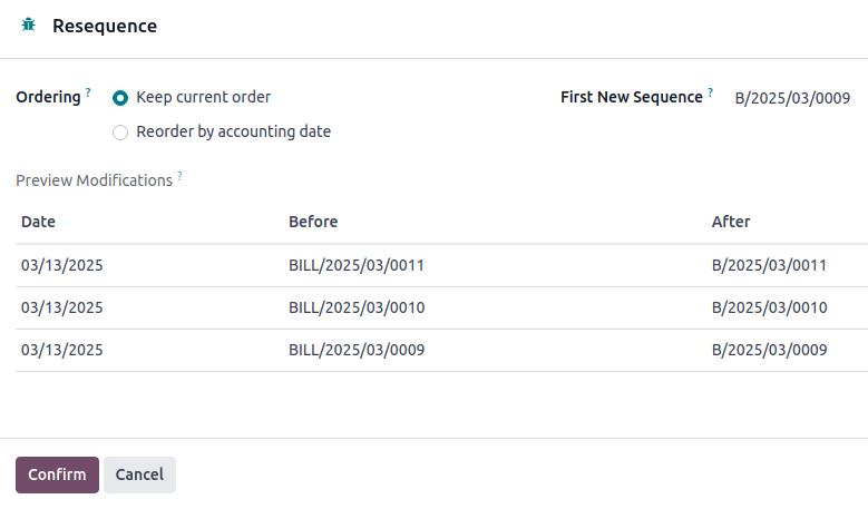 重新排序选项窗口