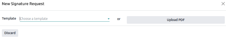 在 Odoo 租赁应用程序中弹出的签署文件弹窗。