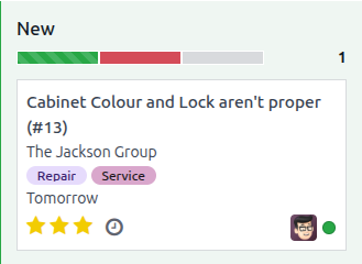 阶段进度条的示例：显示今天到期的活动的阶段。