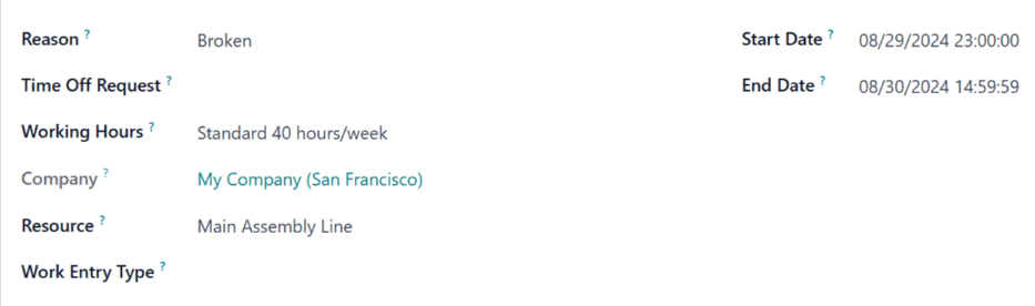 “休息资源分配” 表单