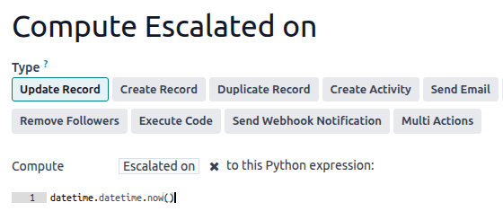 使用 Python 表达式计算自定义日期时间字段