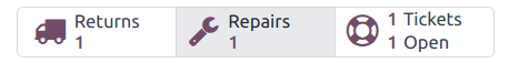 View of smart buttons focusing on repair button.