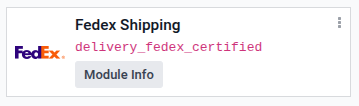 The delivery_fedex_certified connector is installed.
