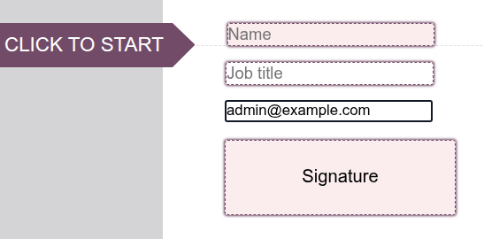 Examples of mandatory, optional, and read-only fields