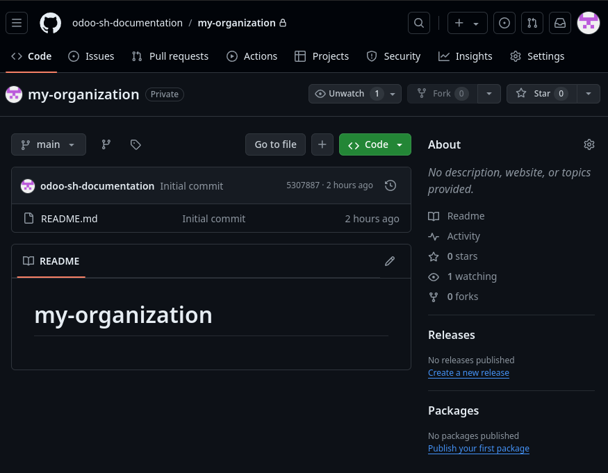 Example of a GitHub repository