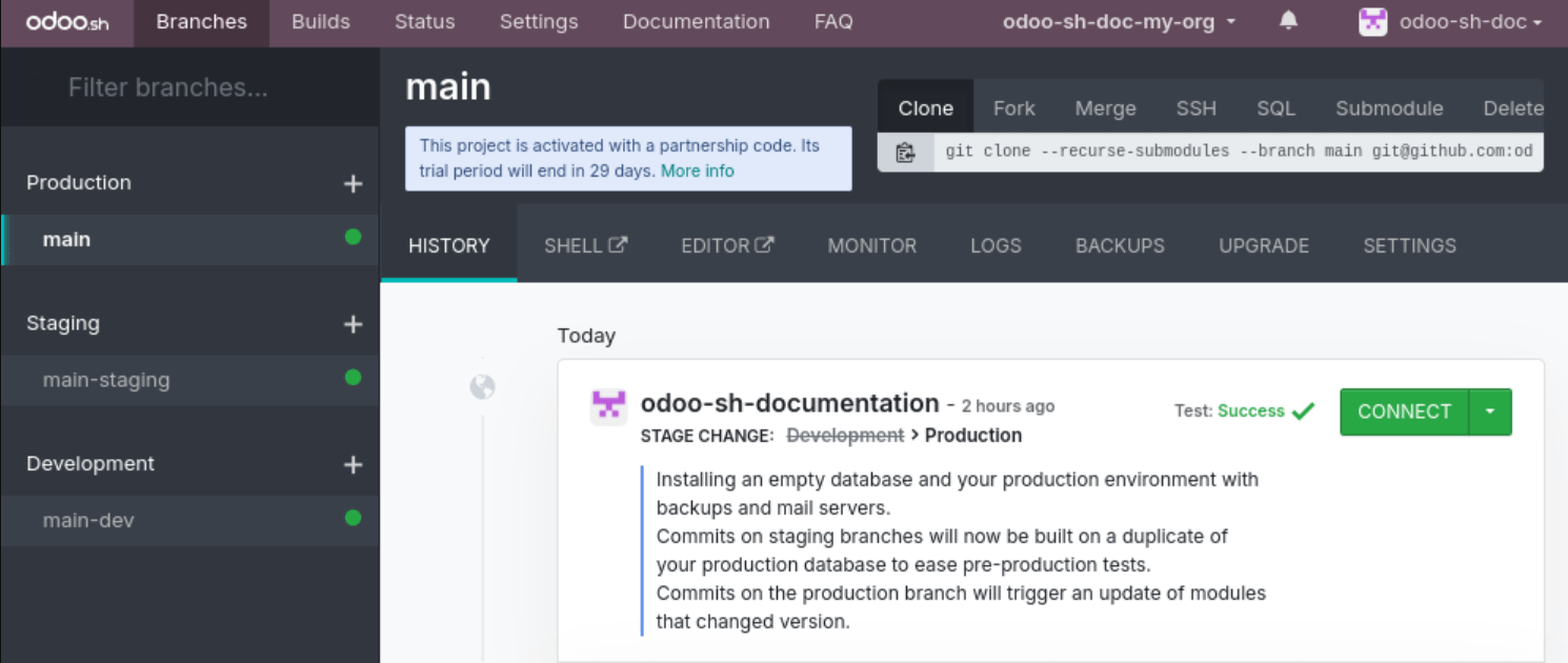 Example of an Odoo.sh project