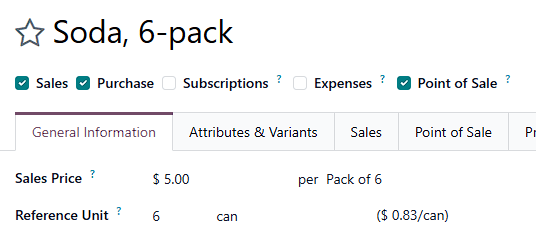 Product Reference Price configuration on product forms
